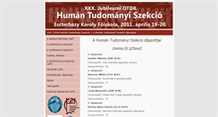 Desktop Screenshot of humanotdk.ektf.hu