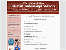 Tablet Screenshot of humanotdk.ektf.hu